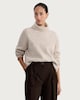 image 1 of F&F Ribbed Knit Roll Neck Jumper with Wool in Mink