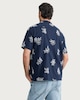 image 3 of The F&F Edit Cotton Rich Floral Embroidered Short Sleeved Shirt in Navy