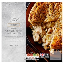 Tesco Finest Dine In Creamy Chicken, Bacon & Leek Pie 500g