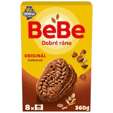 Opavia BeBe Dobré ráno kakaové sušienky s 5 celozrnnými cereáliami multibalenie 360 g