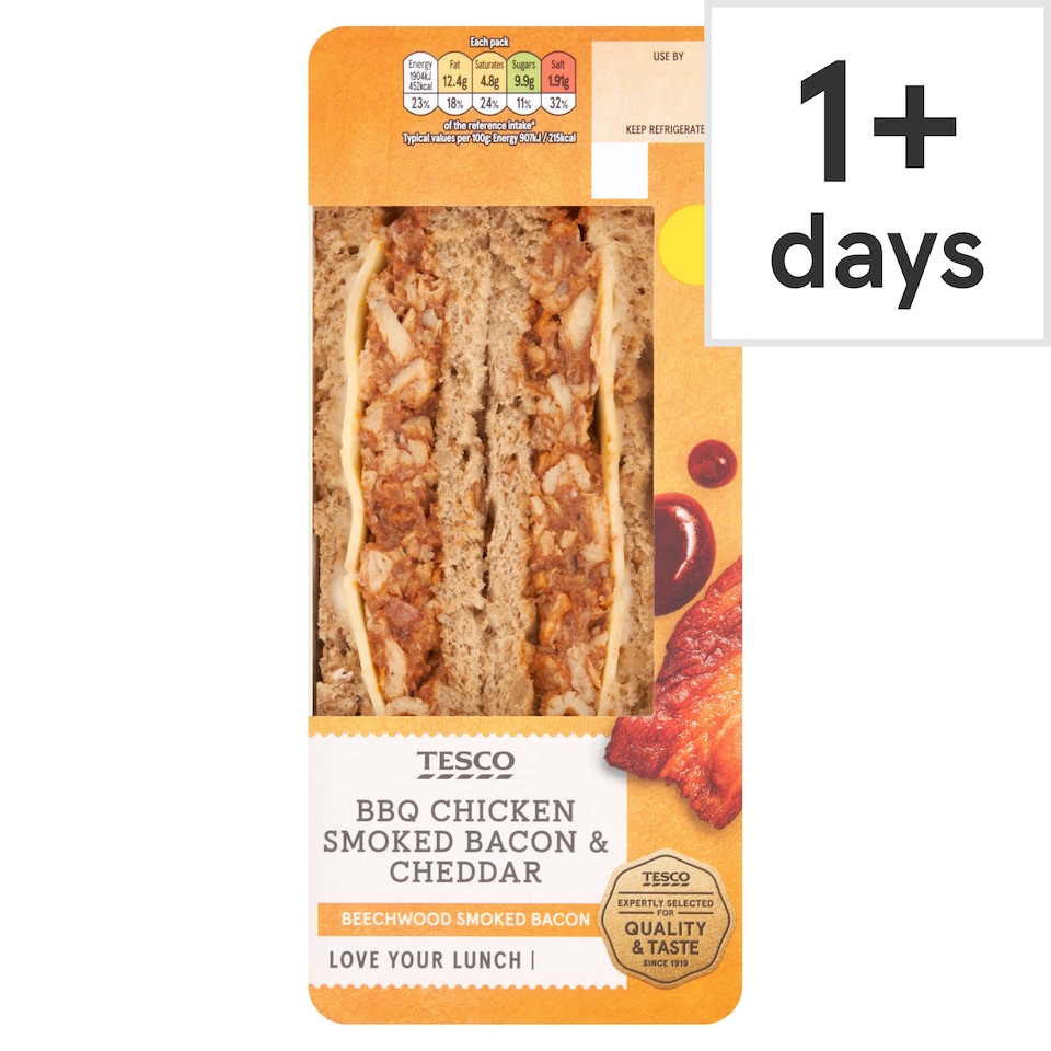 Tesco Bbq Chicken, Bacon & Cheese Sandwich