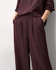 image 2 of F&F Pleated Pinstripe Wide Leg Trousers in Purple