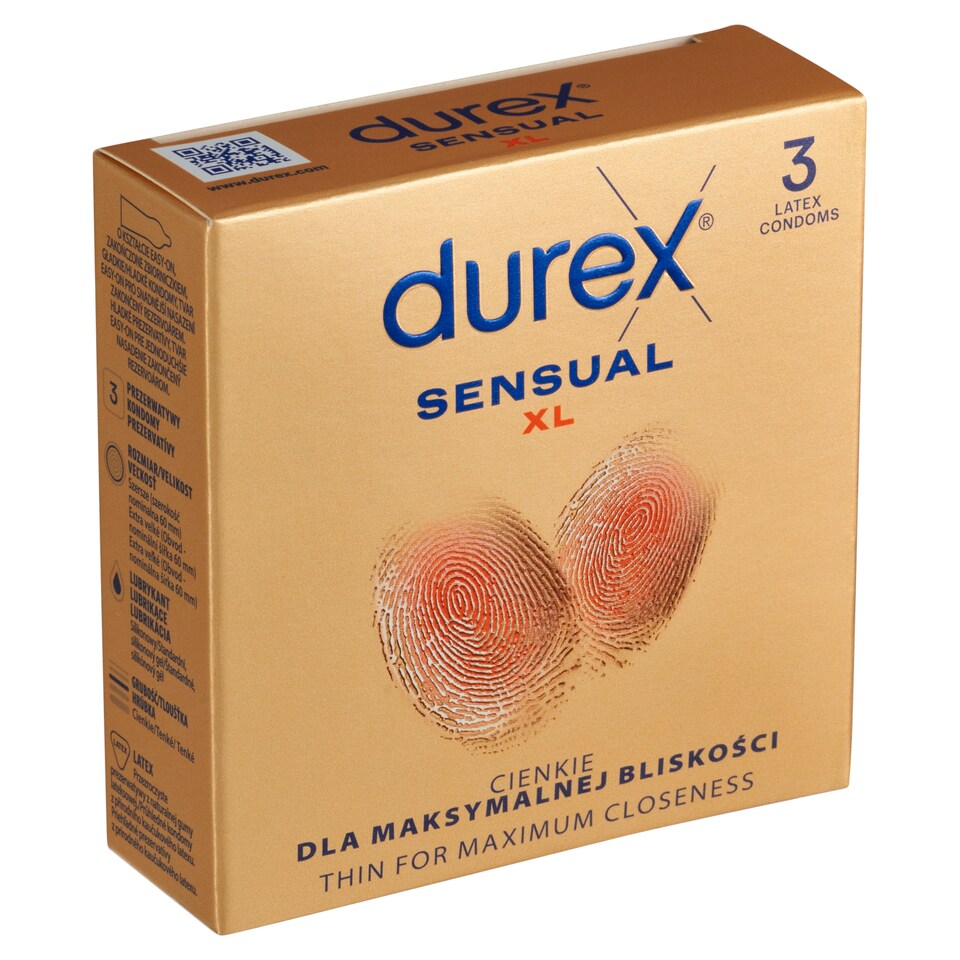 image 1 of Durex Sensual Condoms XL 3 pcs