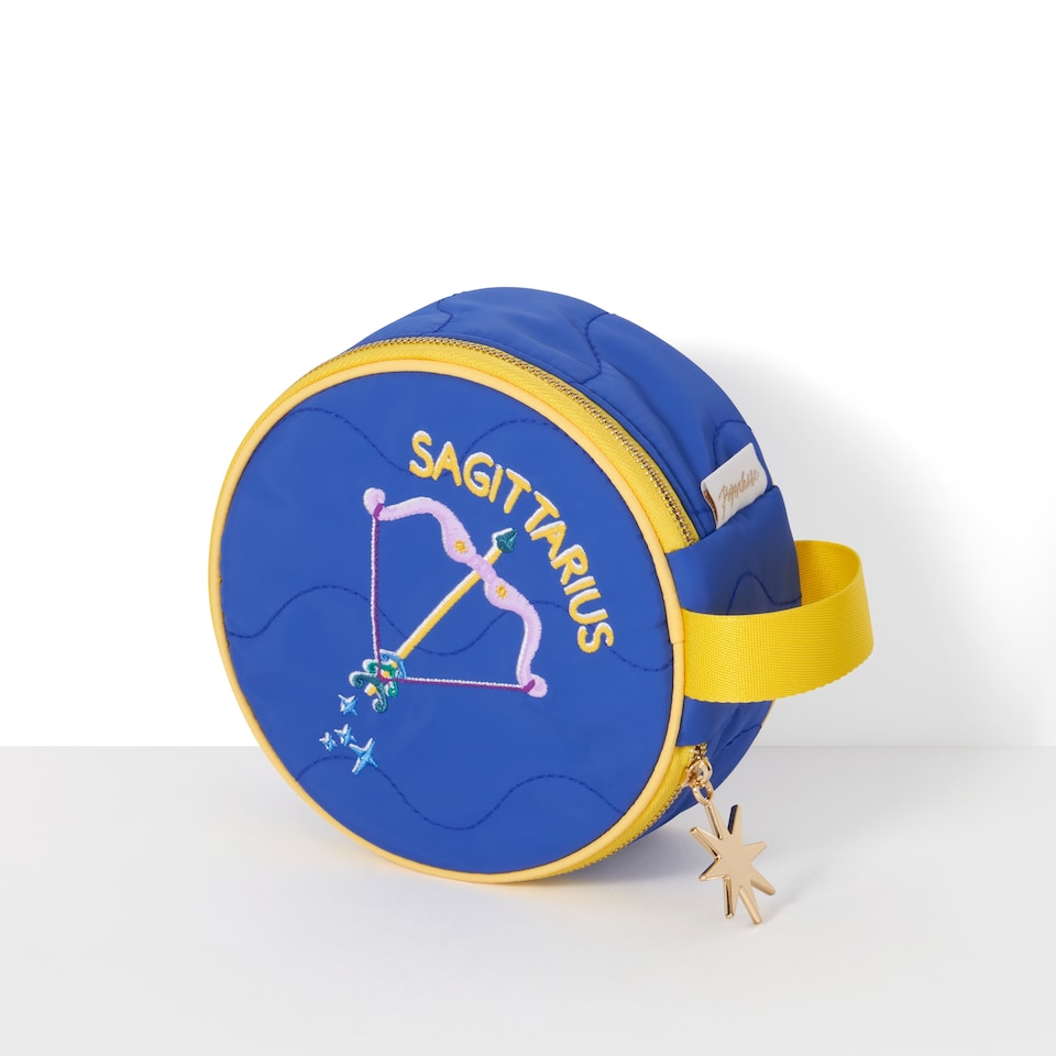 image 1 of Paperchase Zodiac Round Make Up Bag - Sagittarius