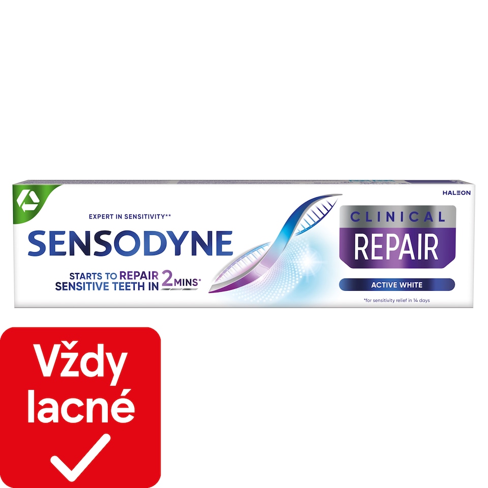 obrázok 1 z Sensodyne Clinical Repair Active White zubná pasta s fluoridom 75 ml
