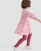 image 3 of F&F Girls Cotton Rich Bow Print Long Sleeved Sweater Dress in Pink