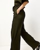 image 3 of F&F Textured Wide Leg Trousers in Olive