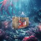 Old Spice Ajándékszett: Deep Sea Stift Dezodor, Tusfürdő és Captain Borotválkozás Utáni Arcszesz  5. kép