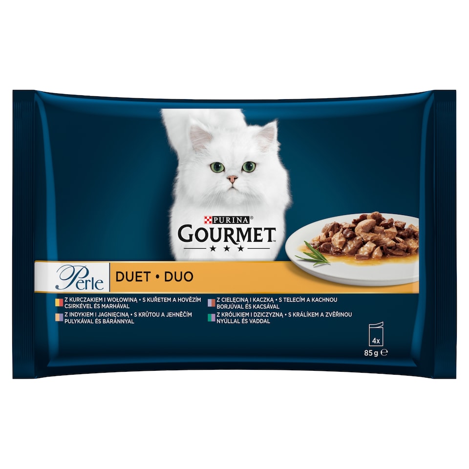 Gourmet Perle DUO Pouches for Cats 4 x 85g