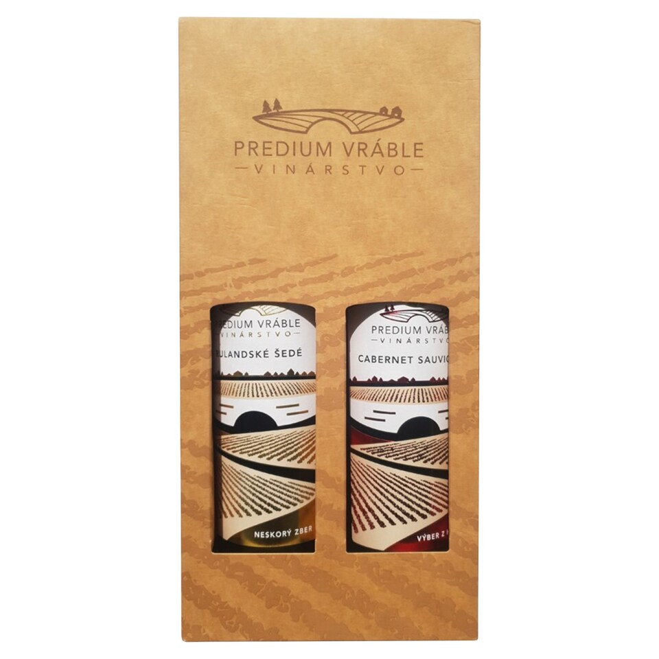 Predium Vráble Cabernet Sauvignon + Rulandské šedé darčekové balenie 2 x 0,75 l
