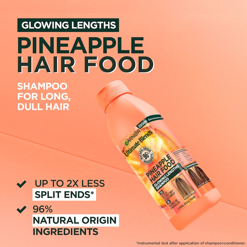 image 1 of Garnier Ultimate Blends Hair Food Pineapple Shampoo 350ml