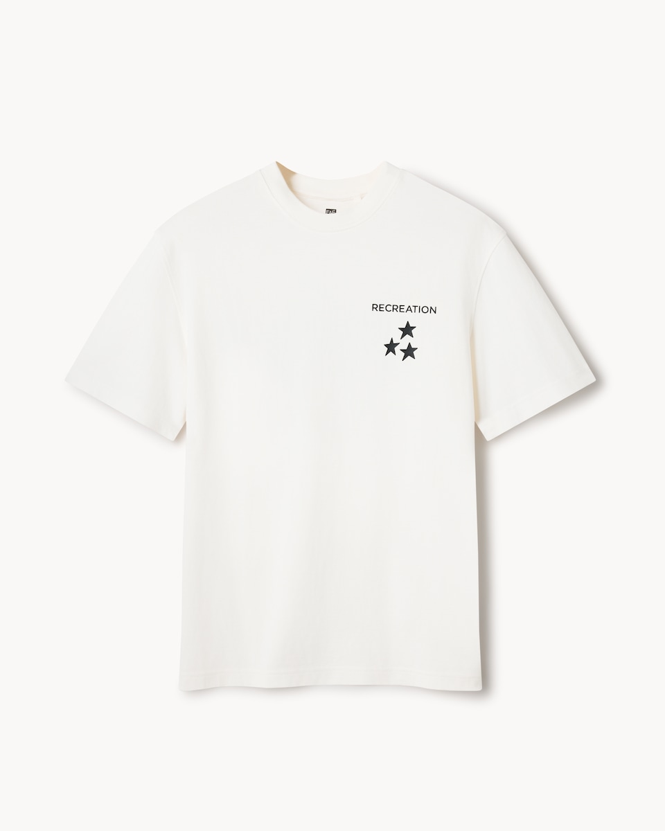 image 1 of F&F Active EVERYHOUR Pure Cotton T-Shirt in Ecru