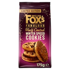 Fox's Half Coated Milk Chocolate Winter Spiced Cookies 175g