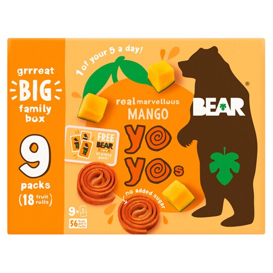 Bear Yoyo Mango 9Pack 180G Tesco Groceries