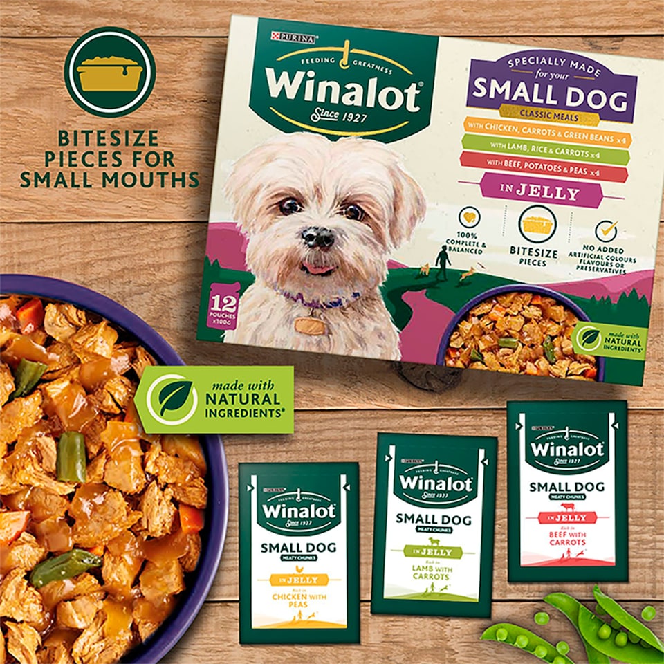 image 1 of Winalot Small Dog Classic Meals Dog Food Pouches In Jelly 12X100g