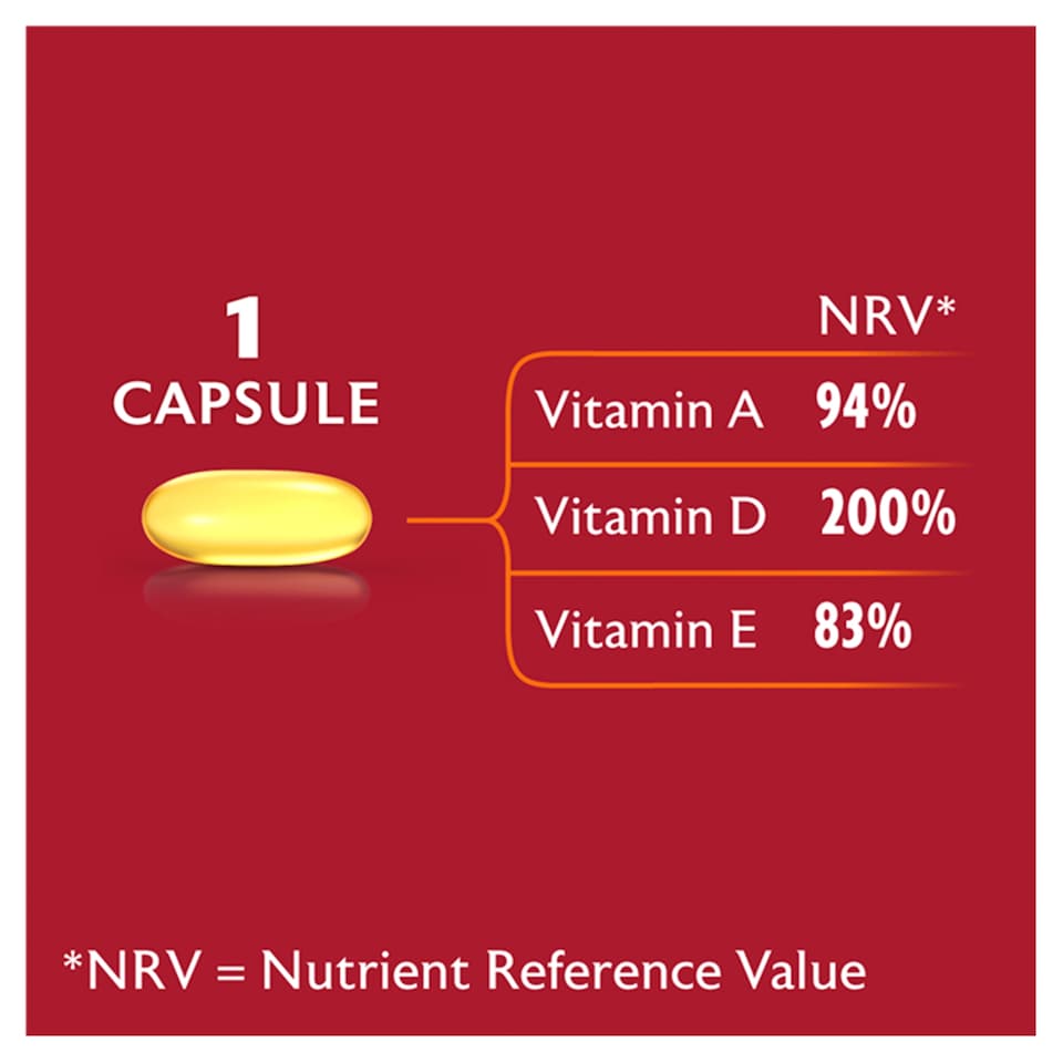 image 1 of Seven Seas Cod Liver Oil Omega-3 Capsules with Maximum Strength Vitamin D - 60s