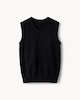 image 1 of F&F School Unisex Pure Cotton V-Neck Tank Top in Black