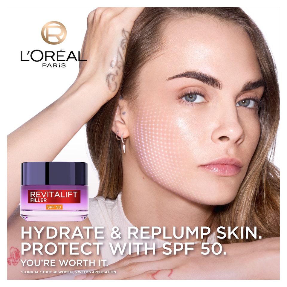 image 1 of L'Oreal Paris Revlft Filler Anti-Aging Cream SPF50 50Ml