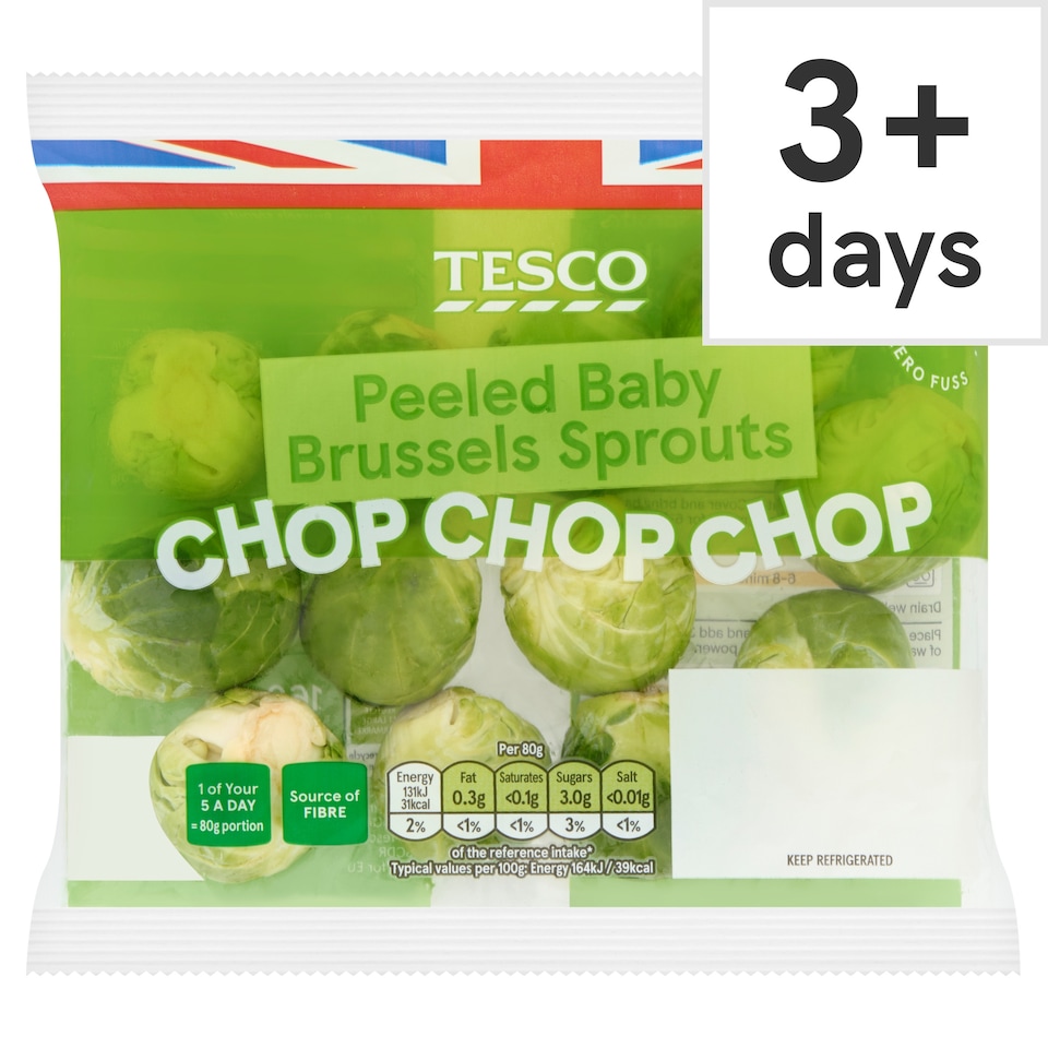 Tesco Peeled Baby Brussels Sprouts 160g