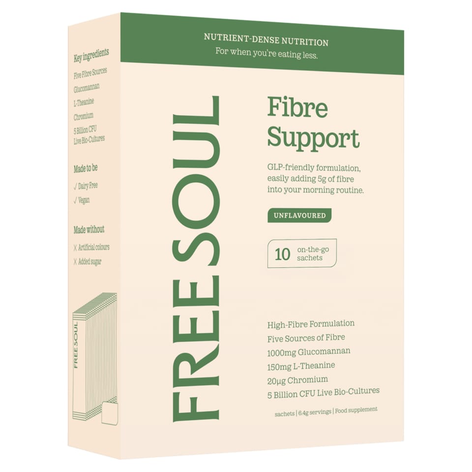 Free Soul Fibre Support Unflavoured 10 Sachets 64g