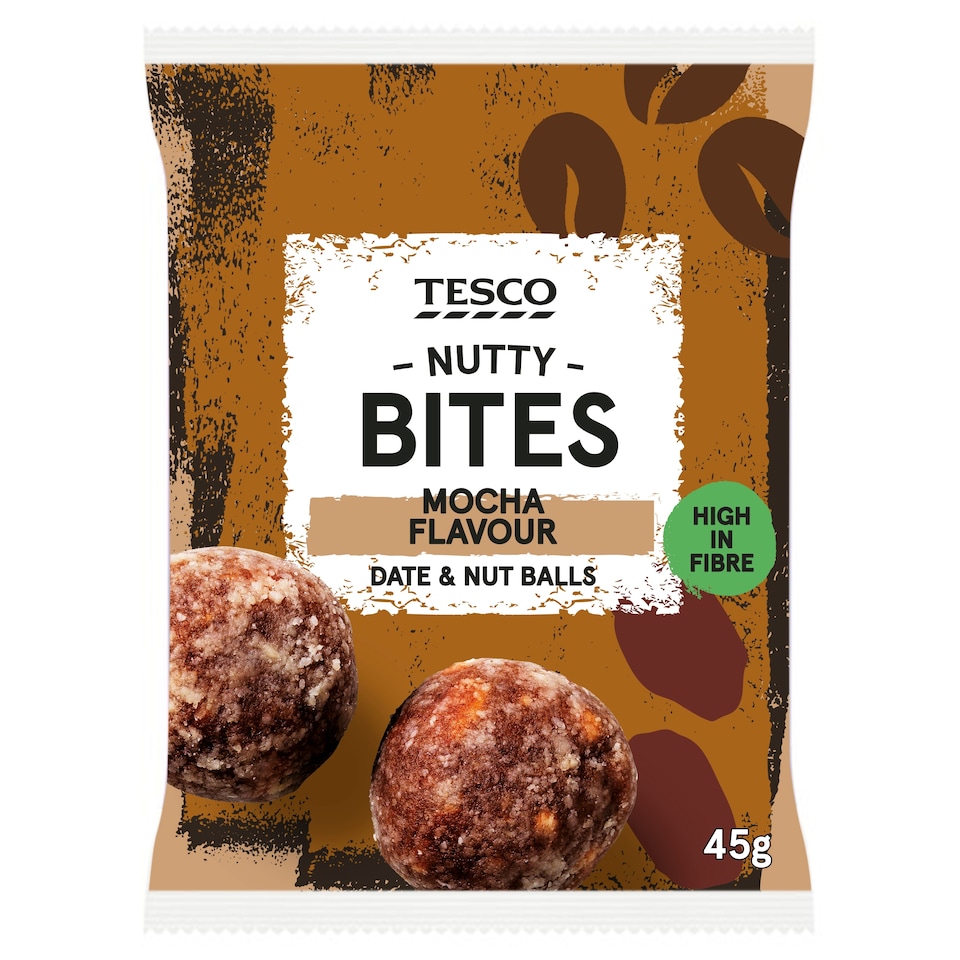 Tesco Nutty Bites Mocha Flavour 45G