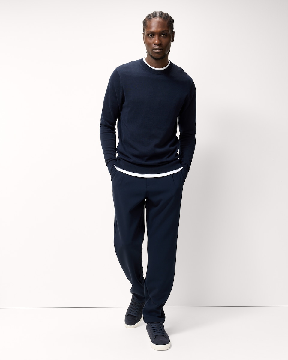 image 1 of F&F Pure Cotton Crew Neck Jumper in Navy