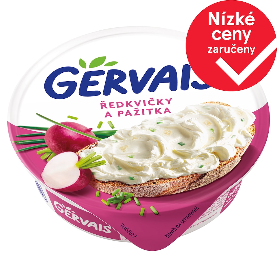 Gervais Čerstvý tvarohový sýr s ředkvičkami a pažitkou 80g