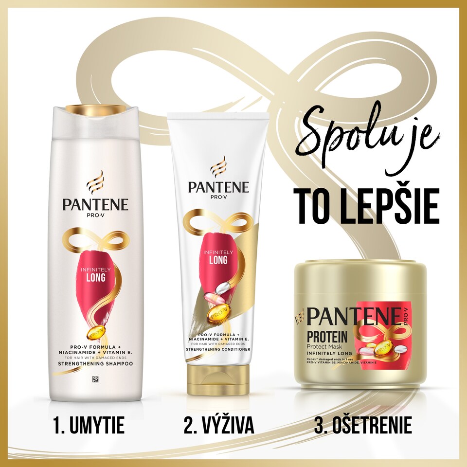 obrázok 1 z Pantene Pro-V  Kondicionér, Infinitely Long | Posilňuje Stredné Až Dlhé Poškodené Vlasy | 200 ml