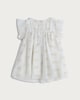 image 2 of F&F Baby Bow Print Frill Sleeve Dress in White