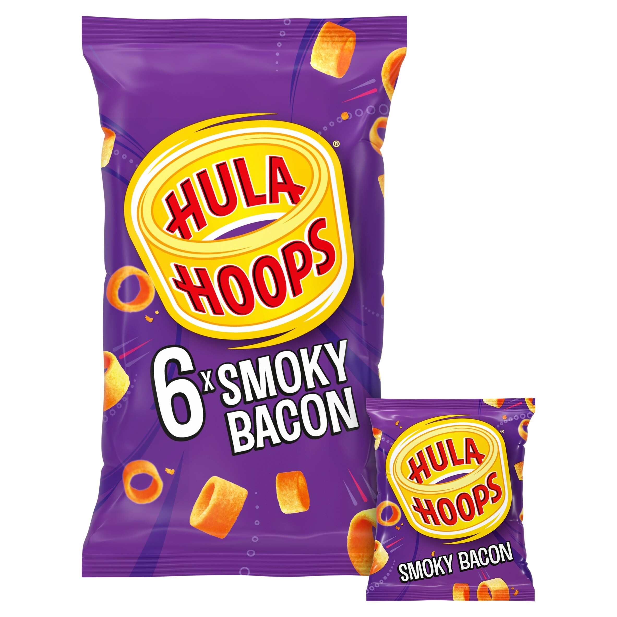 Hula Hoops Smoky Bacon Multipack Crisps 6x24g