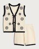 image 4 of F&F Girls 2-Piece Pure Cotton Flower Vest and Shorts in Cream