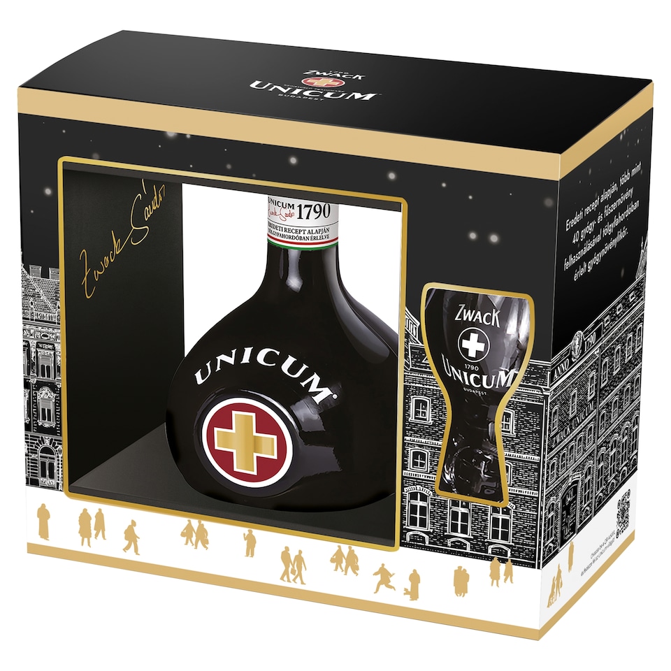Unicum gyógynövénylikőr 40% 0,7 l + 1 pohár