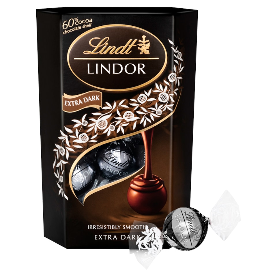 image 1 of Lindt Lindor 60% Dark Chocolate Truffles Carton 200G