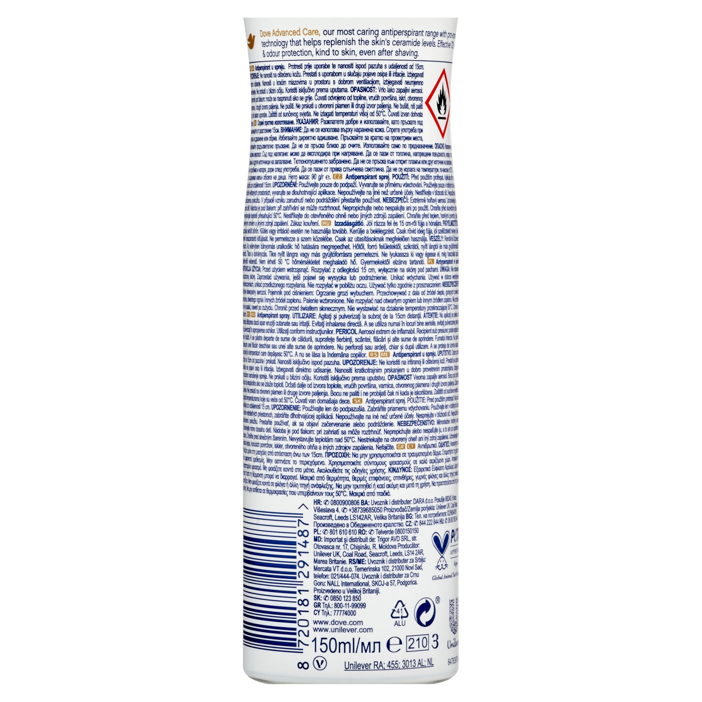 Obrázek 3 pro produkt Dove Advanced Care Coconut & Jasmine antiperspirant sprej 150ml