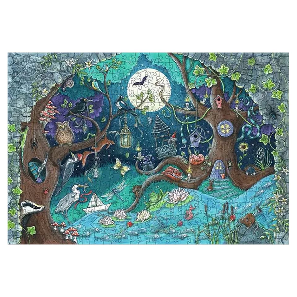 Ravensburger Wooden Jigsaw Puzzle Fantasy Forest 500 darabos puzzle 1. kép