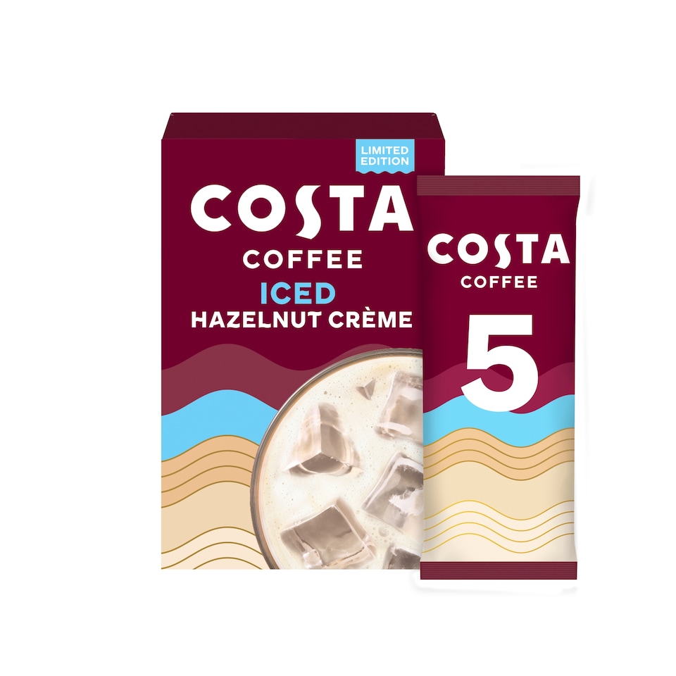 image 1 of COSTA Coffee Iced Hazelnut crème 5x14.5g