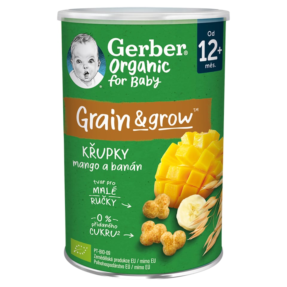 GERBER Organic křupky s mangem a banánem 35g
