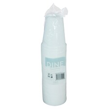 Tesco Plastic Recyclable Cups 18Cl 50 Pack