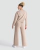 image 3 of The F&F Edit Cotton Blend Top and Wide Leg Joggers Pyjamas in Brown