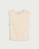 image 4 of F&F Pure Cotton Smocked Vest in Cream