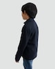 image 3 of F&F Boys Cotton Blend Button Up Shirt Jacket in Navy