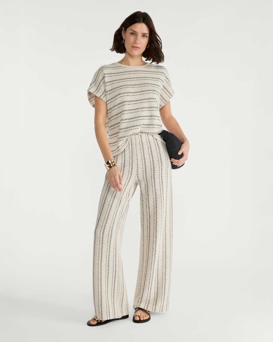 image 1 of F&F Striped Wide Leg Co-ord Trousers in Multi