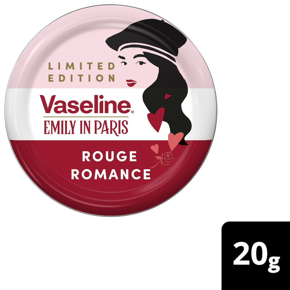 image 1 of Vaseline Limited Edition Emily in Paris Rouge Romance Lip Balm 20g