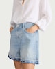 image 1 of F&F Pure Cotton Embroidered Denim Shorts in Blue