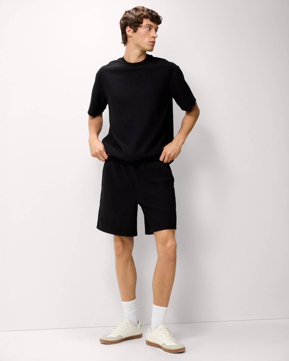 image 1 of F&F Textured T-Shirt in Black