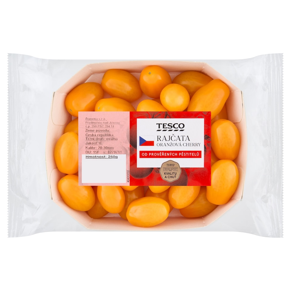 Tesco Finest Rajčata oranžová cherry 250g