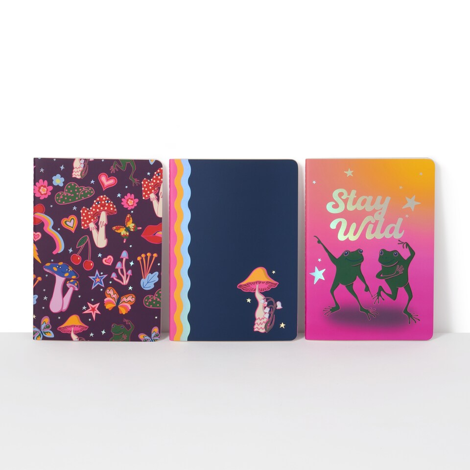 image 1 of Paperchase Magic Forest Set of 3 A5 Notebooks