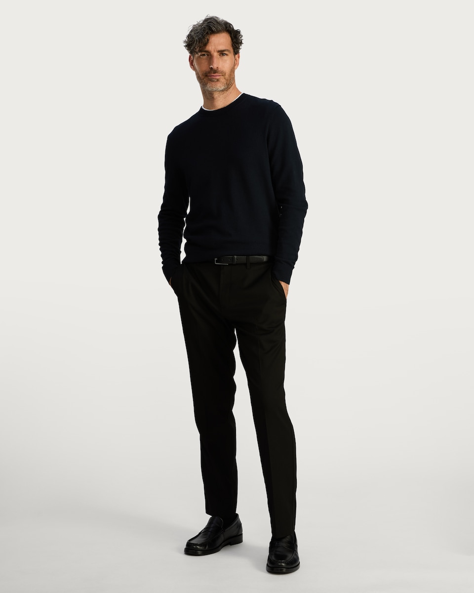image 1 of F&F Regular Fit Smart Trousers in Black