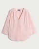 image 4 of F&F V Neck Button Cuff Blouse in Pink