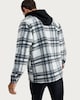 image 3 of F&F Brushed Check Hooded Shacket in White